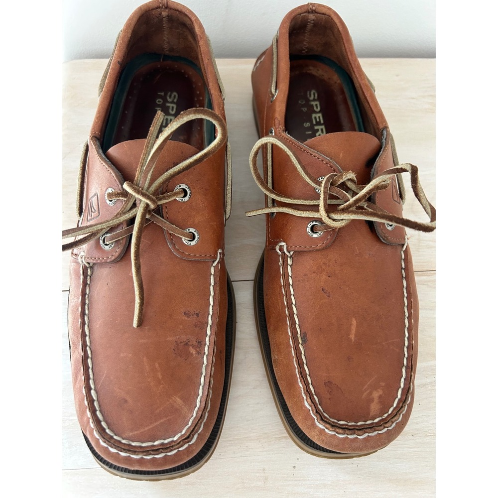 Sperry Top-Sider Men 12M Authentic Original Leather Boat Shoes Tan Brown Loafers